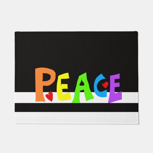 MAZIPOODLES Peace Rainbow Deurmat (Voorkant)