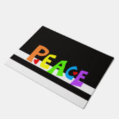 MAZIPOODLES Peace Rainbow Deurmat (Schuin)