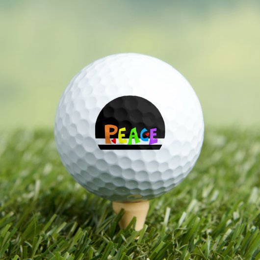 MAZIPOODLES Peace Rainbow Golfballen (Insitu Shirt)