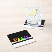 MAZIPOODLES Peace Rainbow Kartonnen Onderzetters (Insitu)