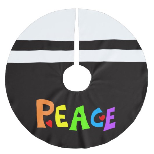 MAZIPOODLES Peace Rainbow Kerstboom Rok (Voorkant)