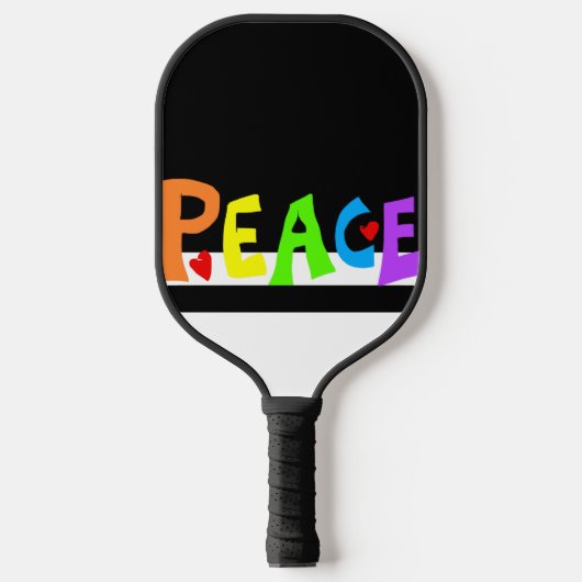 MAZIPOODLES Peace Rainbow Pickleball Paddle (Voorkant)