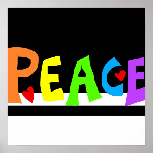 MAZIPOODLES Peace Rainbow Poster (Voorkant)