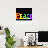 MAZIPOODLES Peace Rainbow Poster (Thuiskantoor)