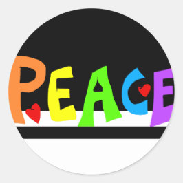 MAZIPOODLES Peace Rainbow Ronde Sticker