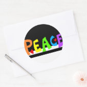 MAZIPOODLES Peace Rainbow Ronde Sticker (Envelop)