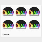 MAZIPOODLES Peace Rainbow Ronde Sticker (Vel)