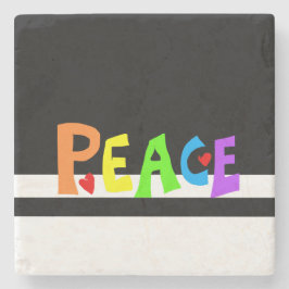 MAZIPOODLES Peace Rainbow Stenen Onderzetter