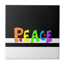 MAZIPOODLES Peace Rainbow Tegeltje