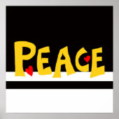 MAZIPOODLES Peace Yellow Poster (Voorkant)