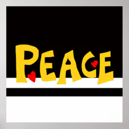 MAZIPOODLES Peace Yellow Poster