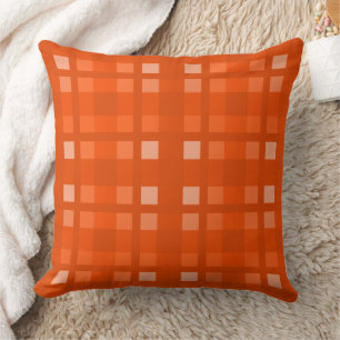Mazipoodles Pixel Plaid Nieuw - Verbrand Sinaasapp Kussen