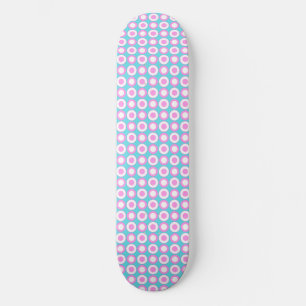 Mazipoodles Polka Dot Donuts - Blauw Roze Wit Persoonlijk Skateboard