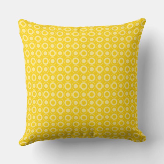 Mazipoodles Polka Dot Donuts - Butterscotch Geel Kussen (Achterkant)