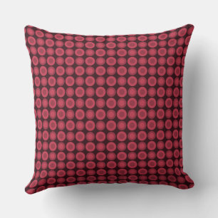 Mazipoodles Polka Dot Donuts - Dusty Red Berry Kussen