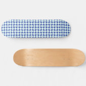 Mazipoodles Polka Dot Donuts - Navy Duck Egg Blue Persoonlijk Skateboard (Horizontaal)