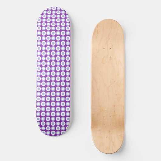Mazipoodles Polka Dot Donuts - Paarse Lavendel Persoonlijk Skateboard (Voorkant)