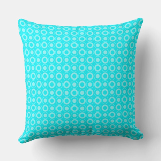 Mazipoodles Polka Dot Donuts - Turquoise Kussen (Achterkant)
