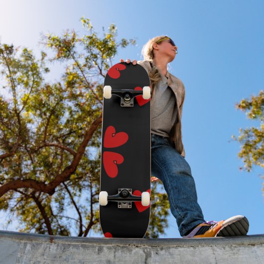 Mazipoodles Rode Harten Persoonlijk Skateboard (Buiten 1)