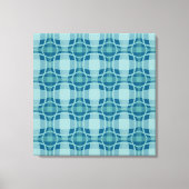 Mazipoodles Square Circle Plaid Baby Blue Canvas Afdruk (Voorkant)