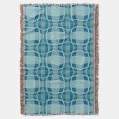 Mazipoodles Square Circle Plaid Baby Blue Deken (Voorkant Verticaal)