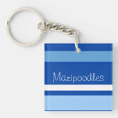 MAZIPOODLES Strepen Spaghetti 105 Naam Sleutelhanger (voorkant)