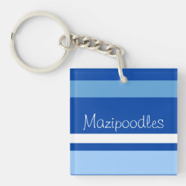 MAZIPOODLES Strepen Spaghetti 105 Naam Sleutelhanger