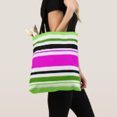 MAZIPOODLES Strepen Spaghetti 153 Tote Bag (Dichtbij)