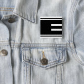 MAZIPOODLES Stripes Spaghetti 104122 Vierkante Button 5,1 Cm (In situ)