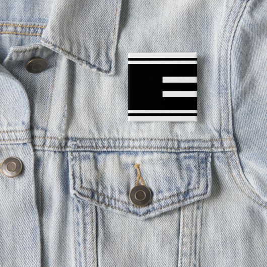 MAZIPOODLES Stripes Spaghetti 104122 Vierkante Button 5,1 Cm (In situ)