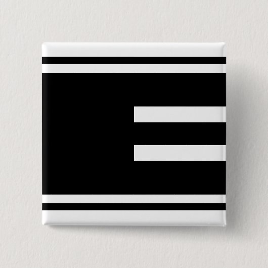 MAZIPOODLES Stripes Spaghetti 104122 Vierkante Button 5,1 Cm (Voorkant)