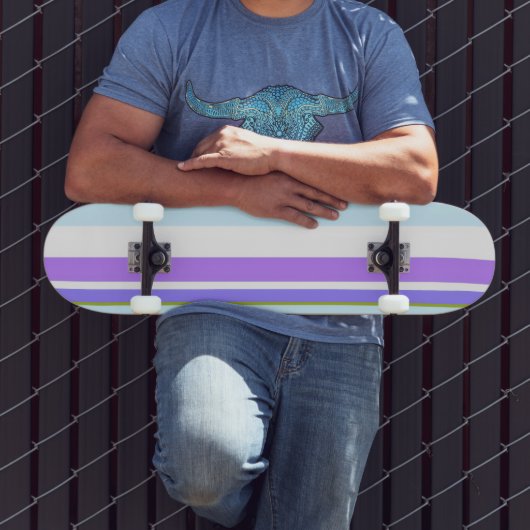 MAZIPOODLES Stripes Spaghetti 14 Persoonlijk Skateboard (Buiten 3)