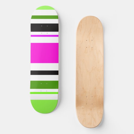 MAZIPOODLES Stripes Spaghetti 153 Persoonlijk Skateboard (Voorkant)