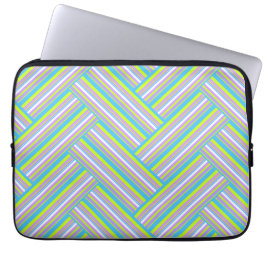 MAZIPOODLES Stripes Spaghetti 54 Herringbone  Laptop Sleeve