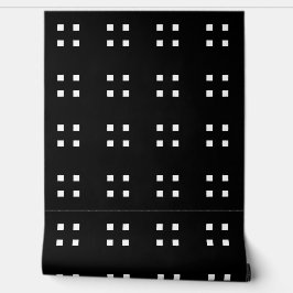 Mazipoodles Vier Vierkantjes - Zwart Wit Behang