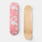 Mazipoodles Vis Rozen Blush Roze Wit Persoonlijk Skateboard (Voorkant)