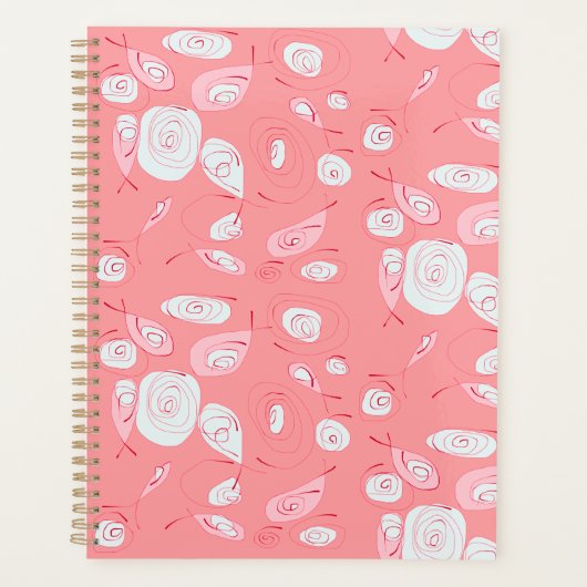 Mazipoodles Vis Rozen Blush Roze Wit Planner (Voorkant)