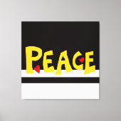 MAZIPOODLES Vrede Geel Canvas Afdruk (Voorkant)