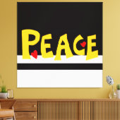 MAZIPOODLES Vrede Geel Canvas Afdruk (Insitu (Woonkamer))