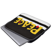 MAZIPOODLES Vrede Geel Laptop Sleeve (Voorkant onderkant)