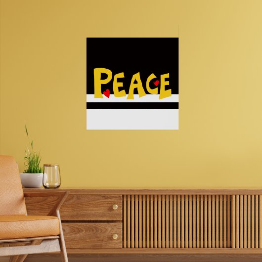 MAZIPOODLES Vrede Geel Poster (Woonkamer 2)