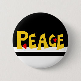 MAZIPOODLES Vrede Geel  Ronde Button 5,7 Cm
