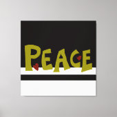 MAZIPOODLES Vrede Olijfgroen Canvas Afdruk (Voorkant)