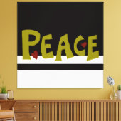 MAZIPOODLES Vrede Olijfgroen Canvas Afdruk (Insitu (Woonkamer))