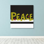 MAZIPOODLES Vrede Olijfgroen Canvas Afdruk (Insitu (Houten vloer))