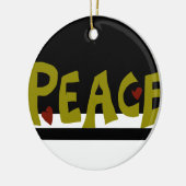 MAZIPOODLES Vrede Olijfgroen Keramisch Ornament (Links)