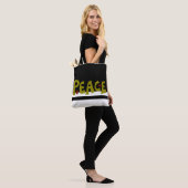 MAZIPOODLES Vrede Olijfgroen Tote Bag (Op model)