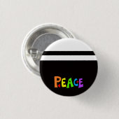 MAZIPOODLES Vrede Regenboog 3 Ronde Button 3,2 Cm (Voorkant /achterkant)