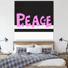 MAZIPOODLES Vredes Roze Canvas Afdruk