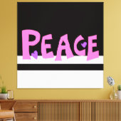 MAZIPOODLES Vredes Roze Canvas Afdruk (Insitu (Woonkamer))